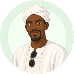 Cartoon portrait of Alhaji Musa Danjuma