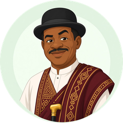 Cartoon portrait of Hon. Ekpo Bassey