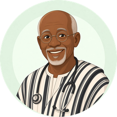 Cartoon portrait of Dr. Terkaa Iorliam