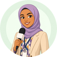 Cartoon portrait of Zainab Bello