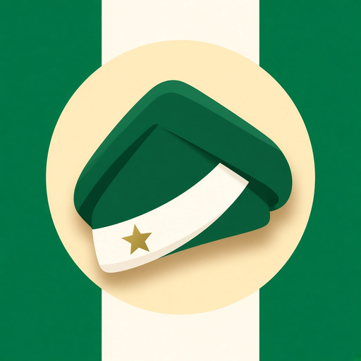 Who Dey Rule? app icon: a green fila cap with a gold star